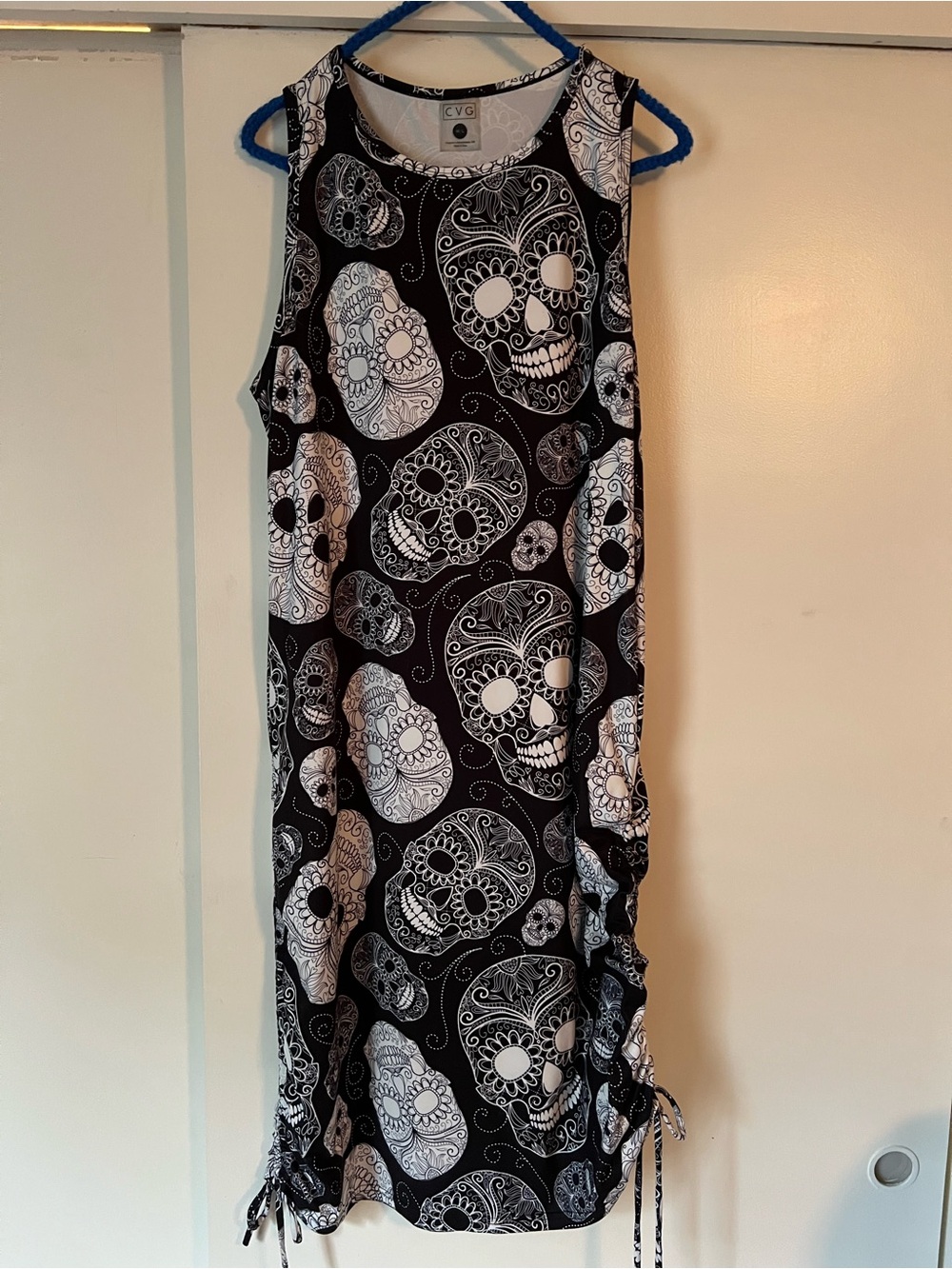 Constantly Varied Gear Black and White Sugar Skull Tank Dress